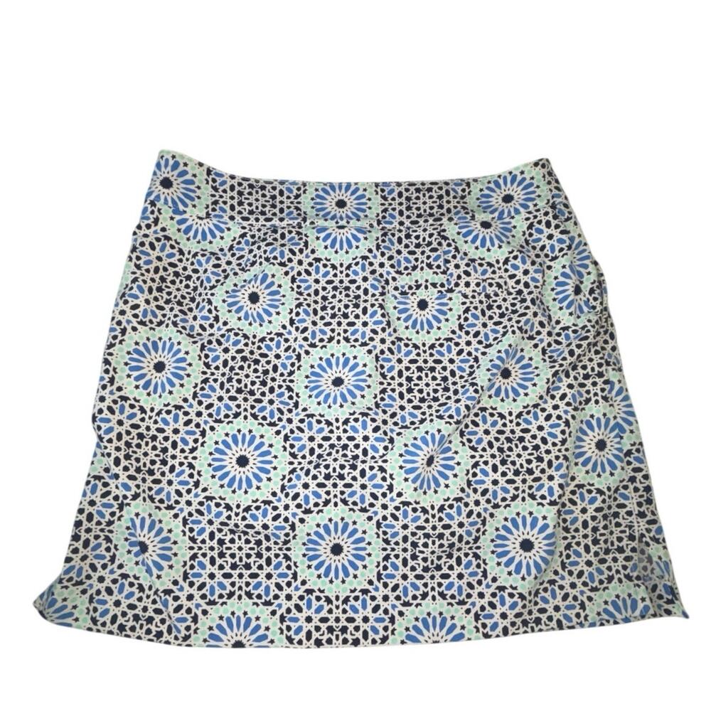 IZOD Golf Skirt Skort Blue Medallion Print Size 2 - Picture 5 of 9